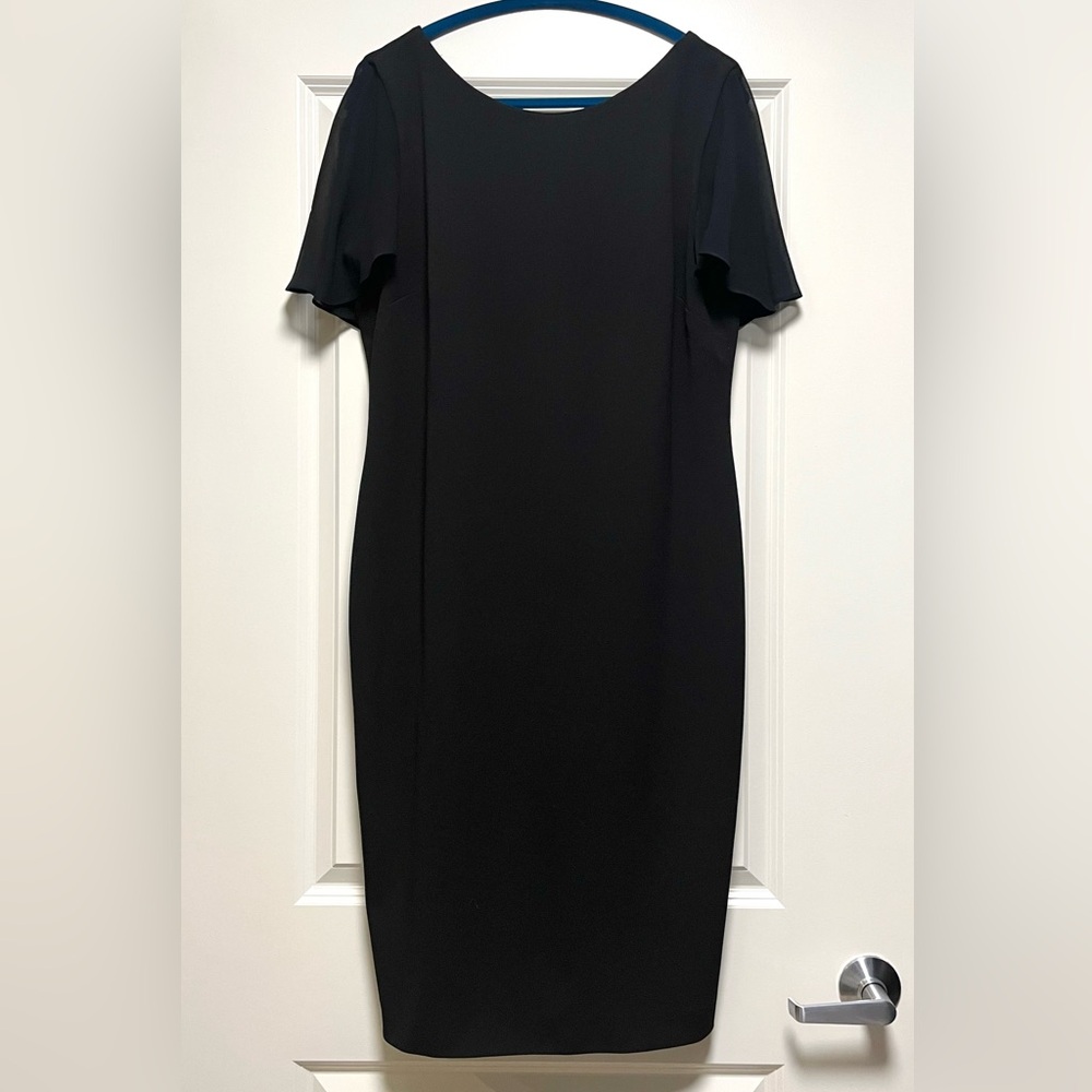Calvin Klein Little Black Dress Elegant Classic Cocktail Special Occasion LBD 16
